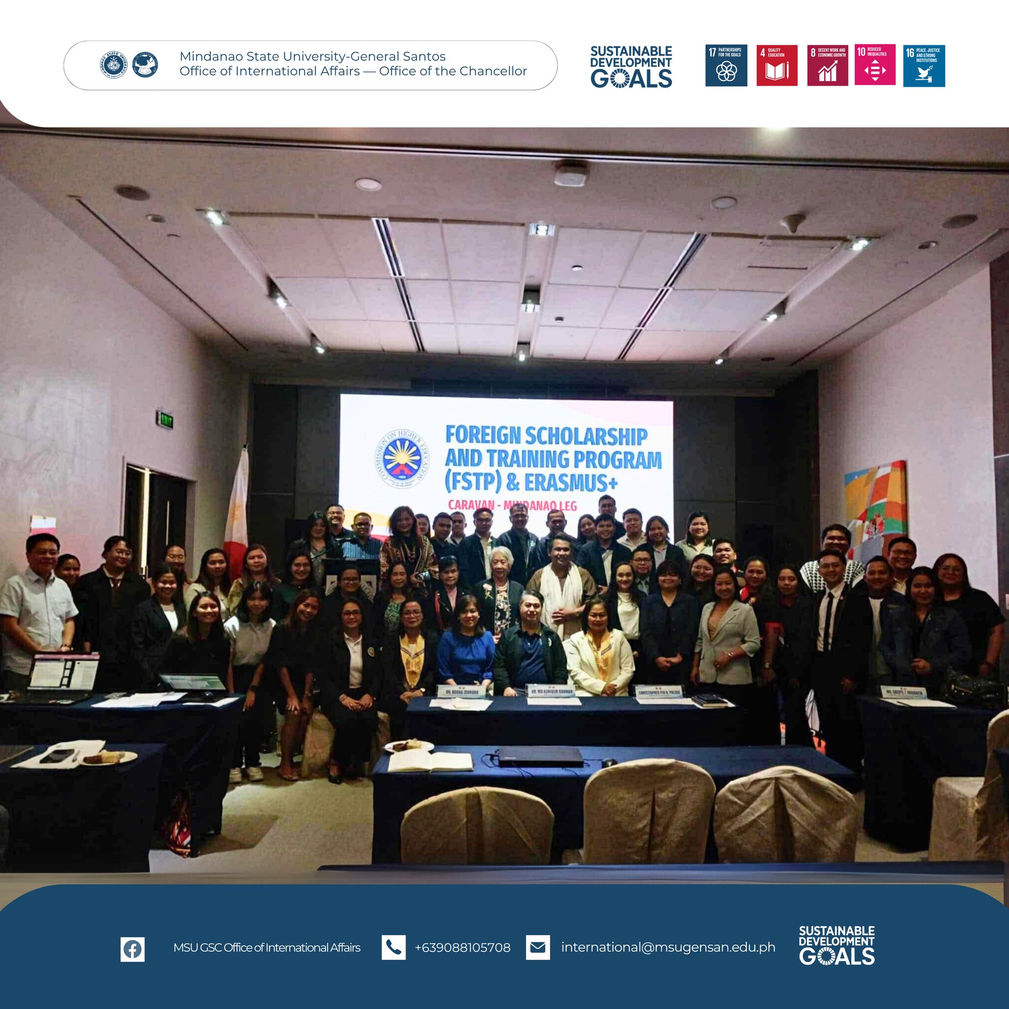 MSU-General Santos Advances Internationalization through Participation in CHED-led Erasmus+ and FSTP Mindanao Caravan
